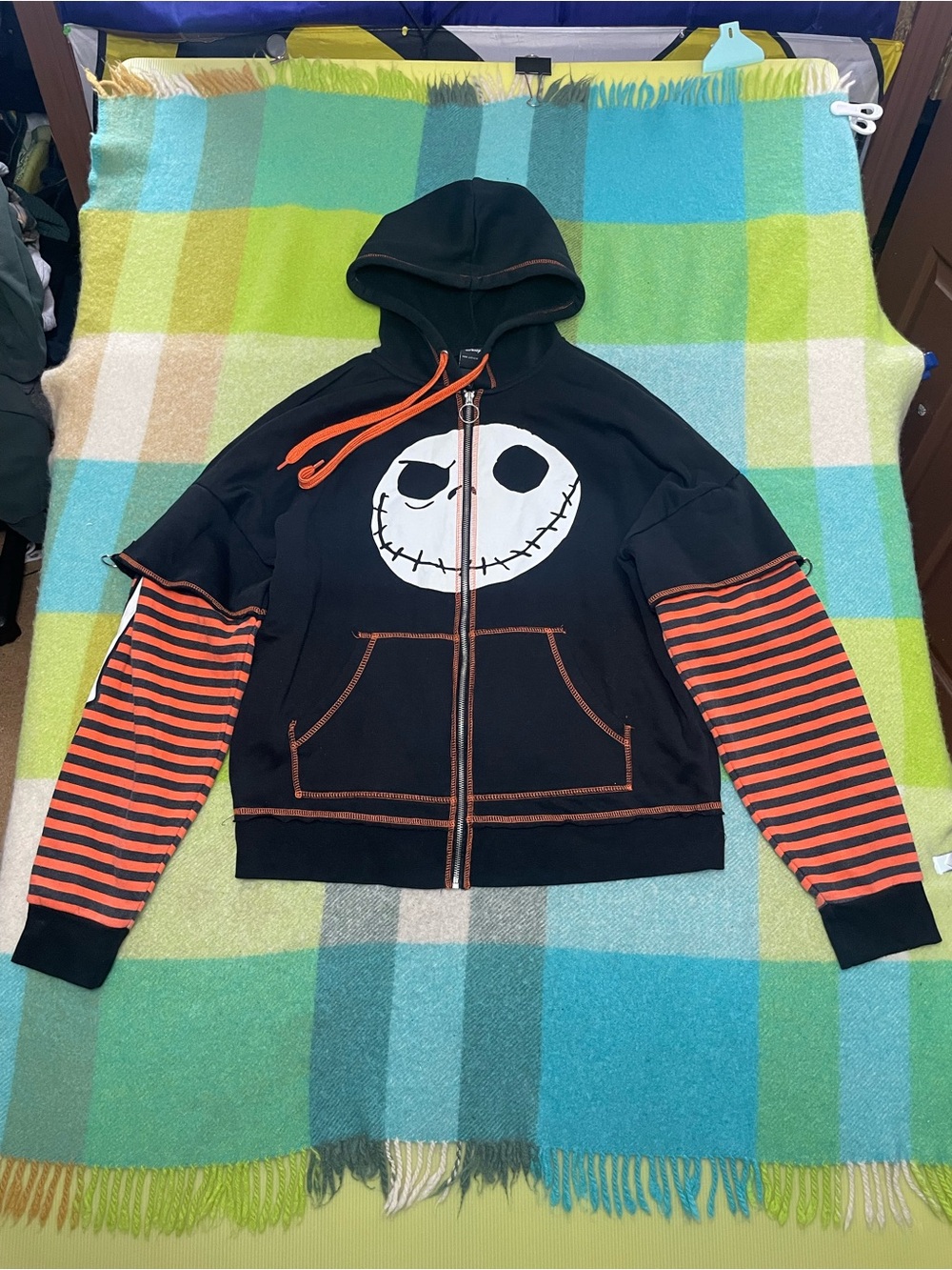 Her Universe The Nightmare Before Christmas Jack Stripe Twofer Hoodie